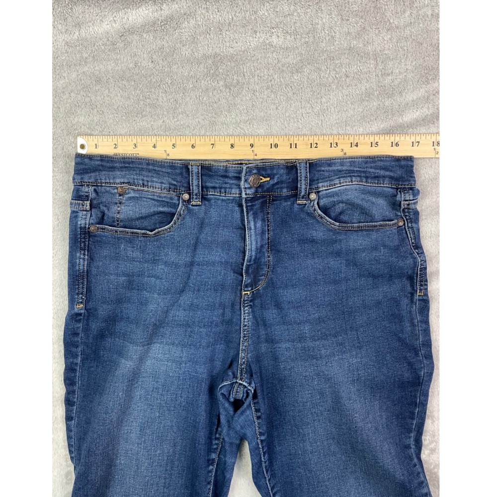 Talbots Jeans Womens 12 High Waist Straight Blue Denim Simply Flattering Stretch - Picture 6 of 14
